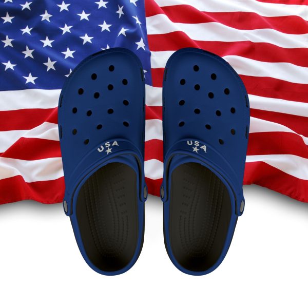 U S A  -BLUE EVA  Foam Rubber Shoes (AOP), show your Patriotism  on Memorial Day and all summer long! - Image 5