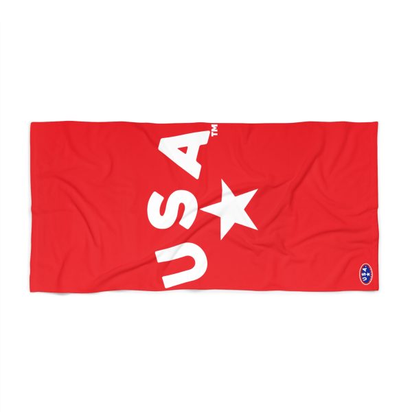 American Flag Beach Towel, Patriotic Swim Towel, Fourth of July Outdoor Towel, USA Beach Blanket, Summer Holiday Accessory - Image 3