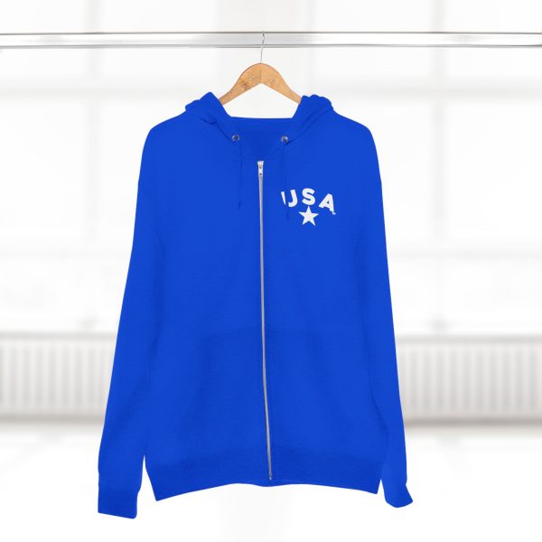 Patriotic Zip Hoodie, USA Hoodie for Independence Day, Comfy Unisex Zip Up, Summer Nights, Memorial Day Celebration - Image 28