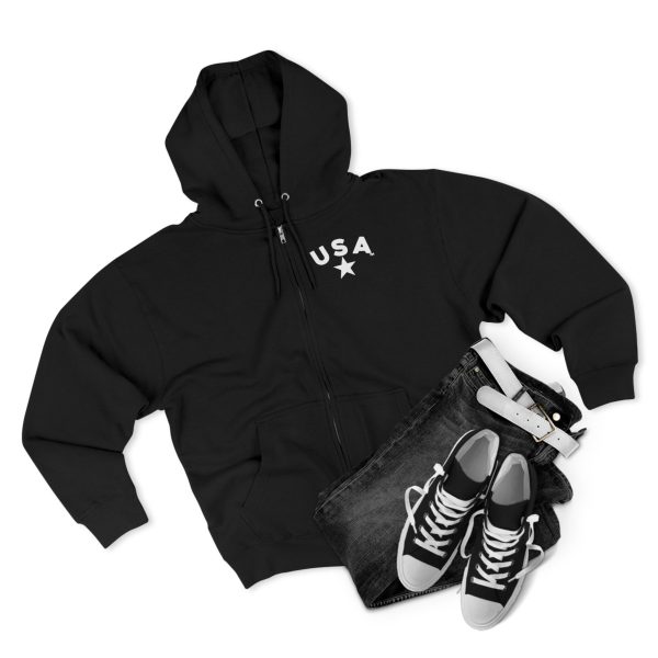 Patriotic Zip Hoodie, USA Hoodie for Independence Day, Comfy Unisex Zip Up, Summer Nights, Memorial Day Celebration - Image 19