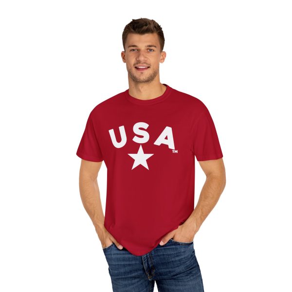 USA Star Unisex Garment-Dyed T-Shirt, Casual Tee, Summer Wear, Patriotic Apparel, Independence Day Gift - Image 46