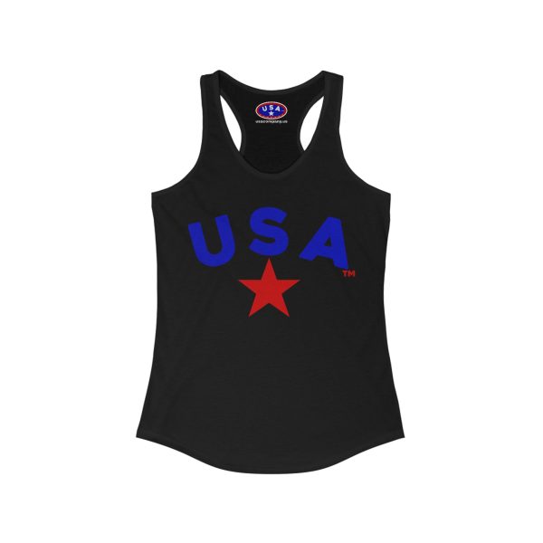 Women's USA NEXT LEVEL Racerback Tank Top - Perfect for Summer, Gym, and Patriotic Celebrations, Fitness Wear, Cute Casual Outfit - Image 3