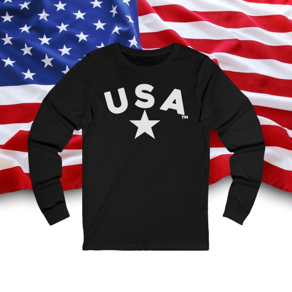Patriotic  Long Sleeve Tee, USA Flag Shirt, Independence Day Outfits, Fourth of July Apparel, Unisex Graphic Tee, Casual American Style - Image 3