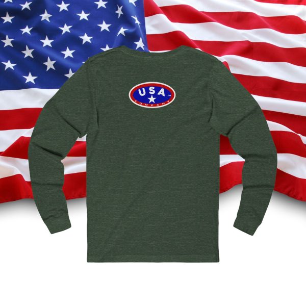 Patriotic  Long Sleeve Tee, USA Flag Shirt, Independence Day Outfits, Fourth of July Apparel, Unisex Graphic Tee, Casual American Style - Image 8