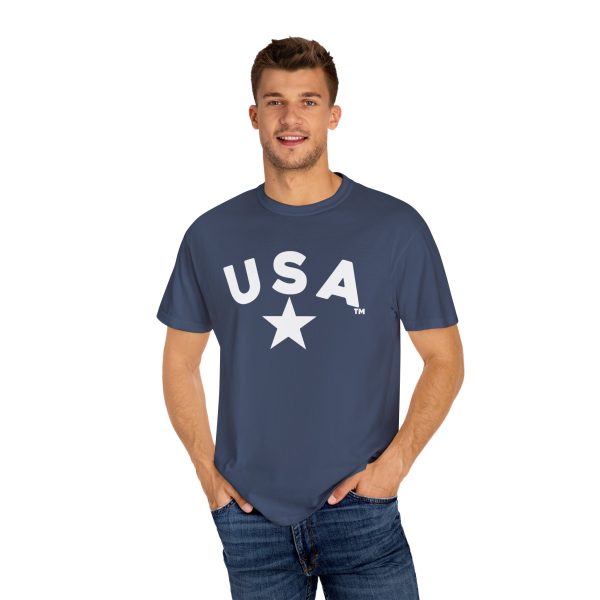 USA Star Unisex Garment-Dyed T-Shirt, Casual Tee, Summer Wear, Patriotic Apparel, Independence Day Gift - Image 5