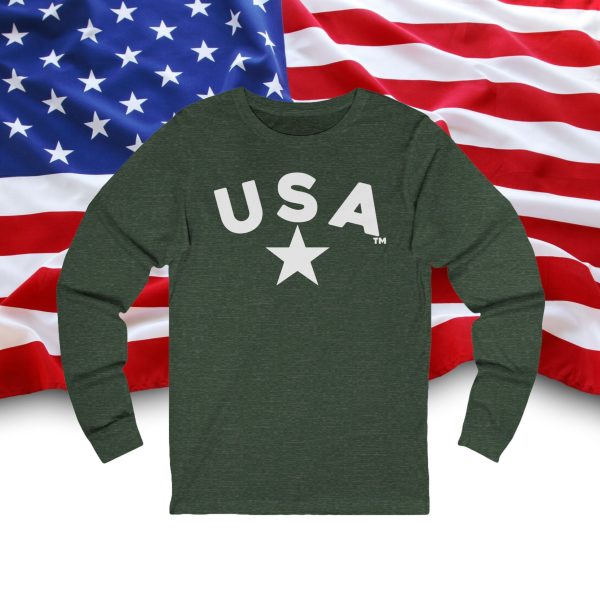 Patriotic  Long Sleeve Tee, USA Flag Shirt, Independence Day Outfits, Fourth of July Apparel, Unisex Graphic Tee, Casual American Style - Image 7