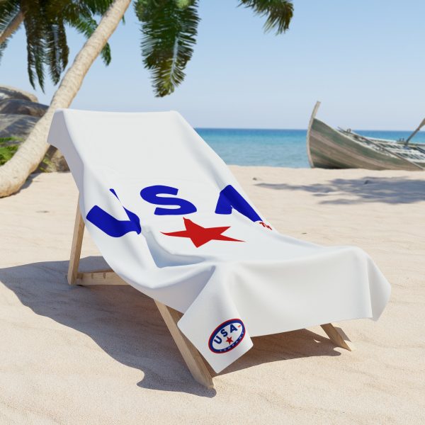 Patriotic Beach Towel - Fun USA Star Design, Summer Essential, Pool Day, Americana Decor, Beach Lover Gift