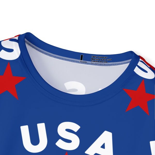 U S A BLUE Stars &  Stripes Sports Jersey - Patriotic Men's Tee for MEMORIAL DAY /INDEPENDENCE DAY and Sports Events - Image 3