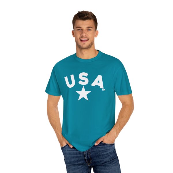 USA Star Unisex Garment-Dyed T-Shirt, Casual Tee, Summer Wear, Patriotic Apparel, Independence Day Gift - Image 10