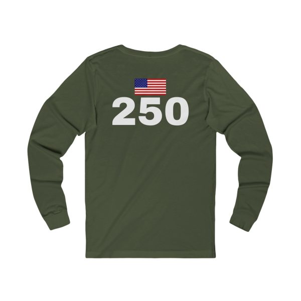 Vintage USA Patch Long Sleeve Tee, Retro USA T-Shirt, Casual Layering Tee, Unisex Long Sleeve Shirt, Holiday Gift Idea - Image 4