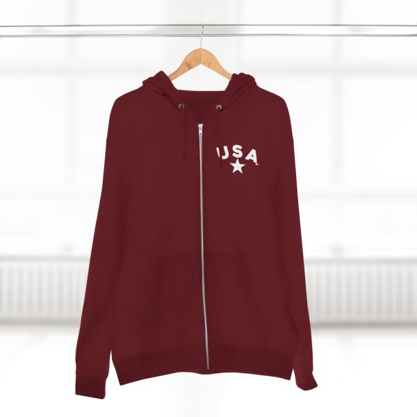 Patriotic Zip Hoodie, USA Hoodie for Independence Day, Comfy Unisex Zip Up, Summer Nights, Memorial Day Celebration - Image 36
