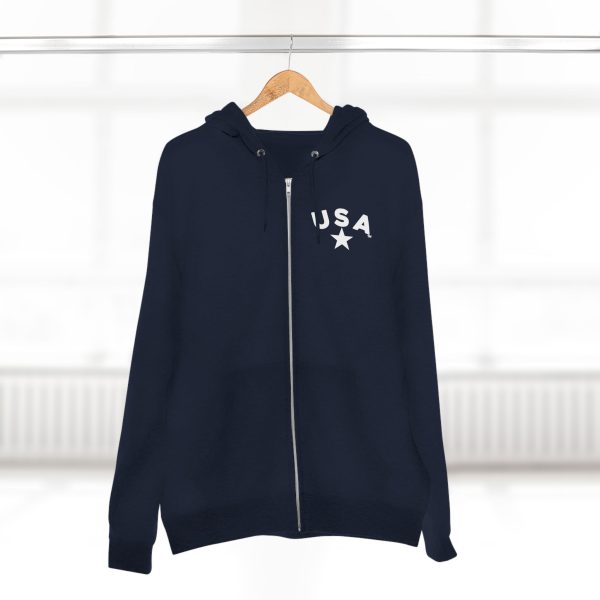 Patriotic Zip Hoodie, USA Hoodie for Independence Day, Comfy Unisex Zip Up, Summer Nights, Memorial Day Celebration - Image 32