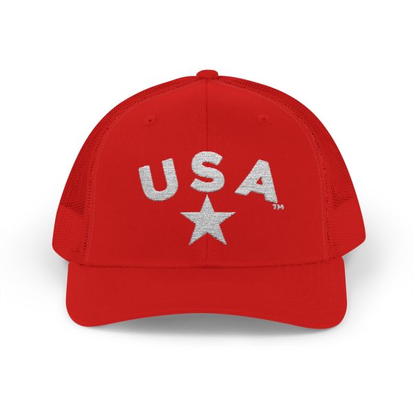 Red USA Snapback Trucker Cap, Patriotic Hat, Independence Day, Summer Festivals,  Casual Style, Outdoor Events, Gift for Him - Image 5