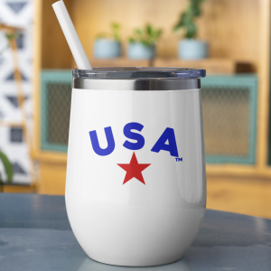 U S A Copper Vacuum Insulated Cup - 12oz Travel Mug