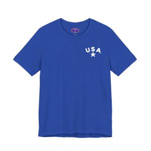 USA Star Unisex Orange Tee - Comfortable Short Sleeve T-Shirt for Casual Style